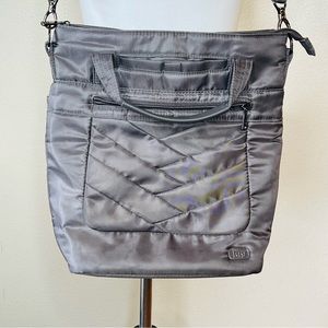 Lug courier tote bag in steel gray travel bag lightweight